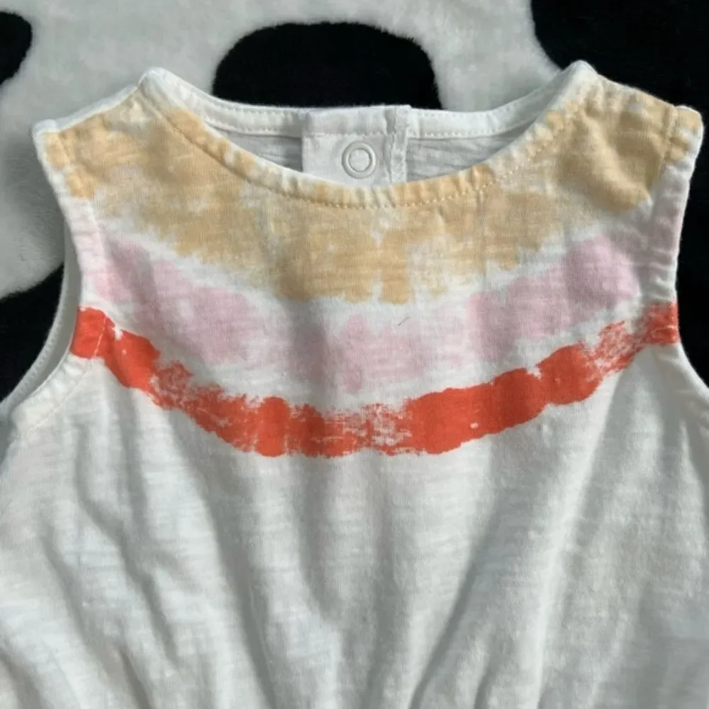 Carter's Embroidered Sleeveless Slub Jersey Romper Baby‎ Girl 6 months